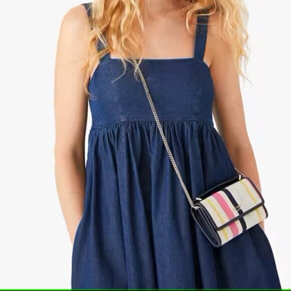 NWT Kate Spade Roulette Breezy Stripe Crossbody Shoulder PWR00462 Top Handle - Picture 5 of 9